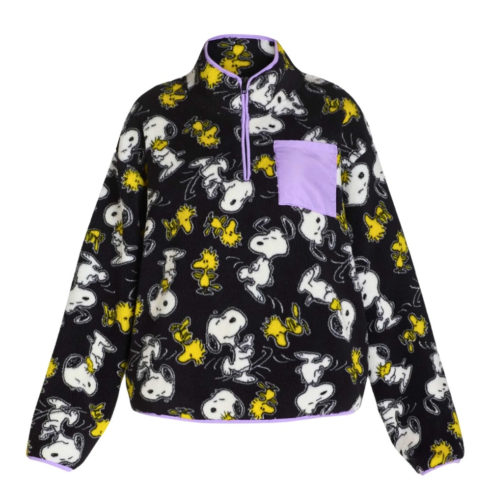 NEW Peanuts Snoopy Sherpa fleece sweatshirt